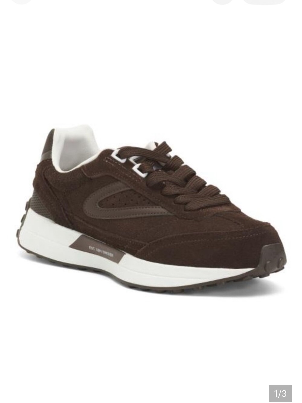 Tretorn Suede Lifestyle Women’s Sneakers — Dark Brown & White Size 9
